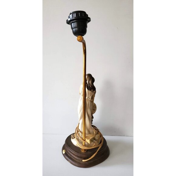 VINTAGE CAPODIMONTE HAND PAINTED LAMP MADE IN ITALY - Picture 9 of 12